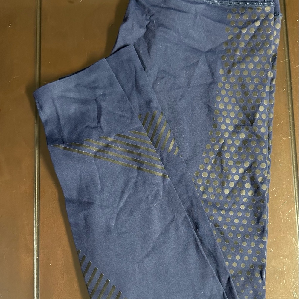 ZYIA Navy Leggings with Black Accents